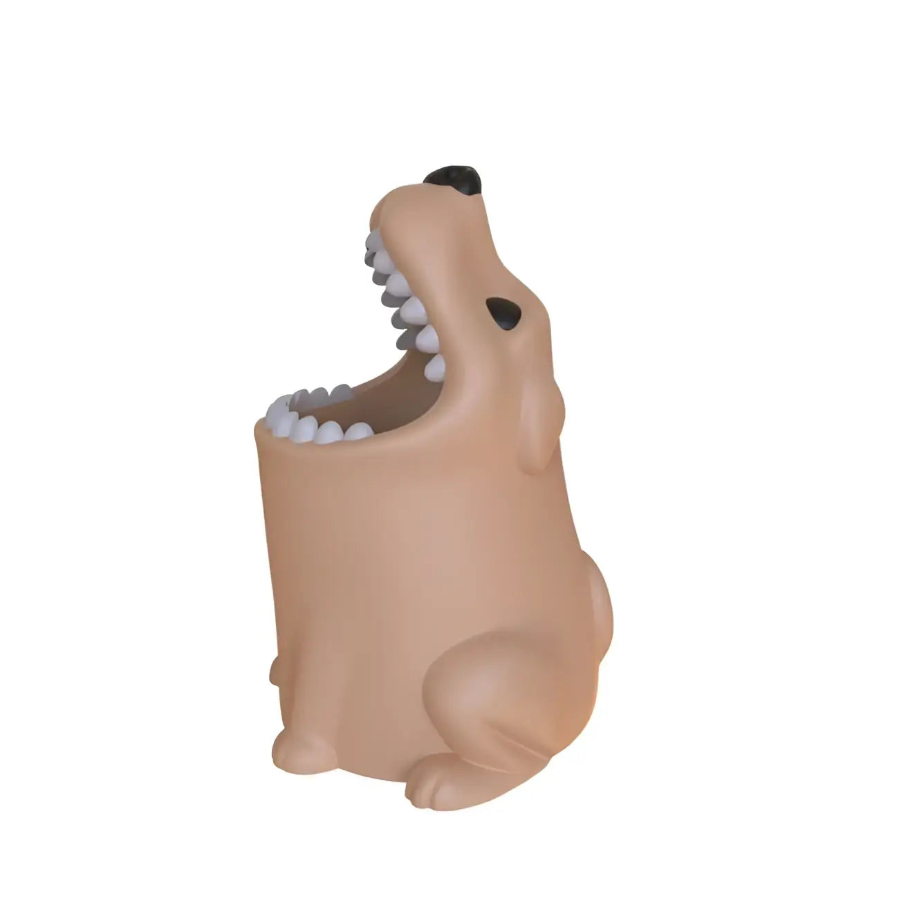 Porte-brosse à dents chien en silicone tan, idée cadeau mignon avec dents chien