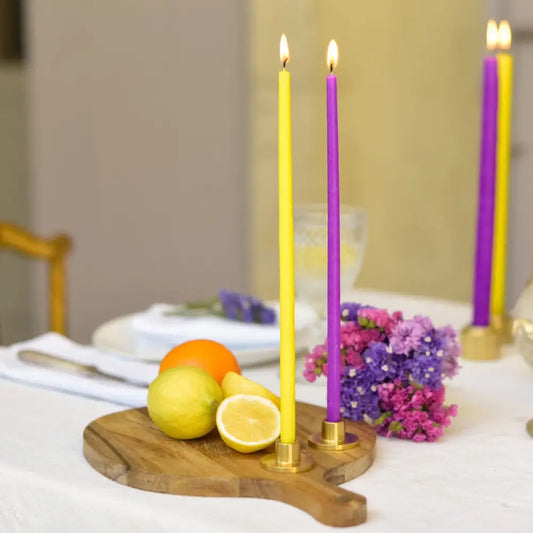 Bougies fines en laiton pour porte-cierges d’un produit élégant et coloré