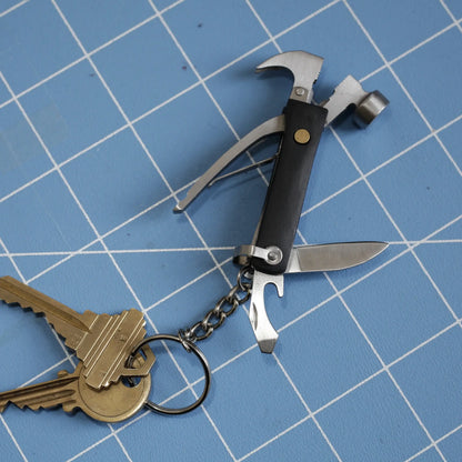 Porte-clé multifonction Porte-Clé Mini-Marteau avec petit marteau et outils