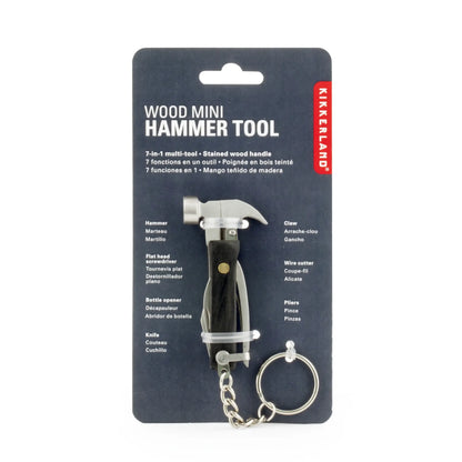 Petit marteau Kikkerland multifonction, porte-clé ingénieux en bois