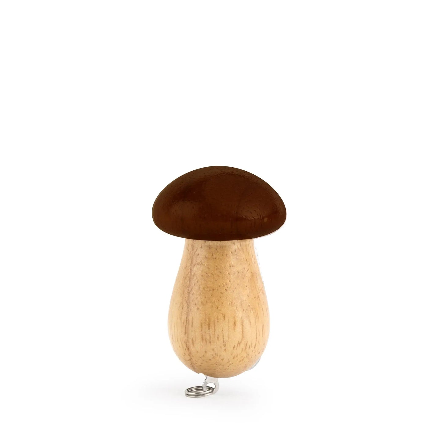 Porte-clés outil champignon en bois noble, forme charmante de champignon