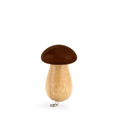 Porte-clés outil champignon en bois noble, forme charmante de champignon