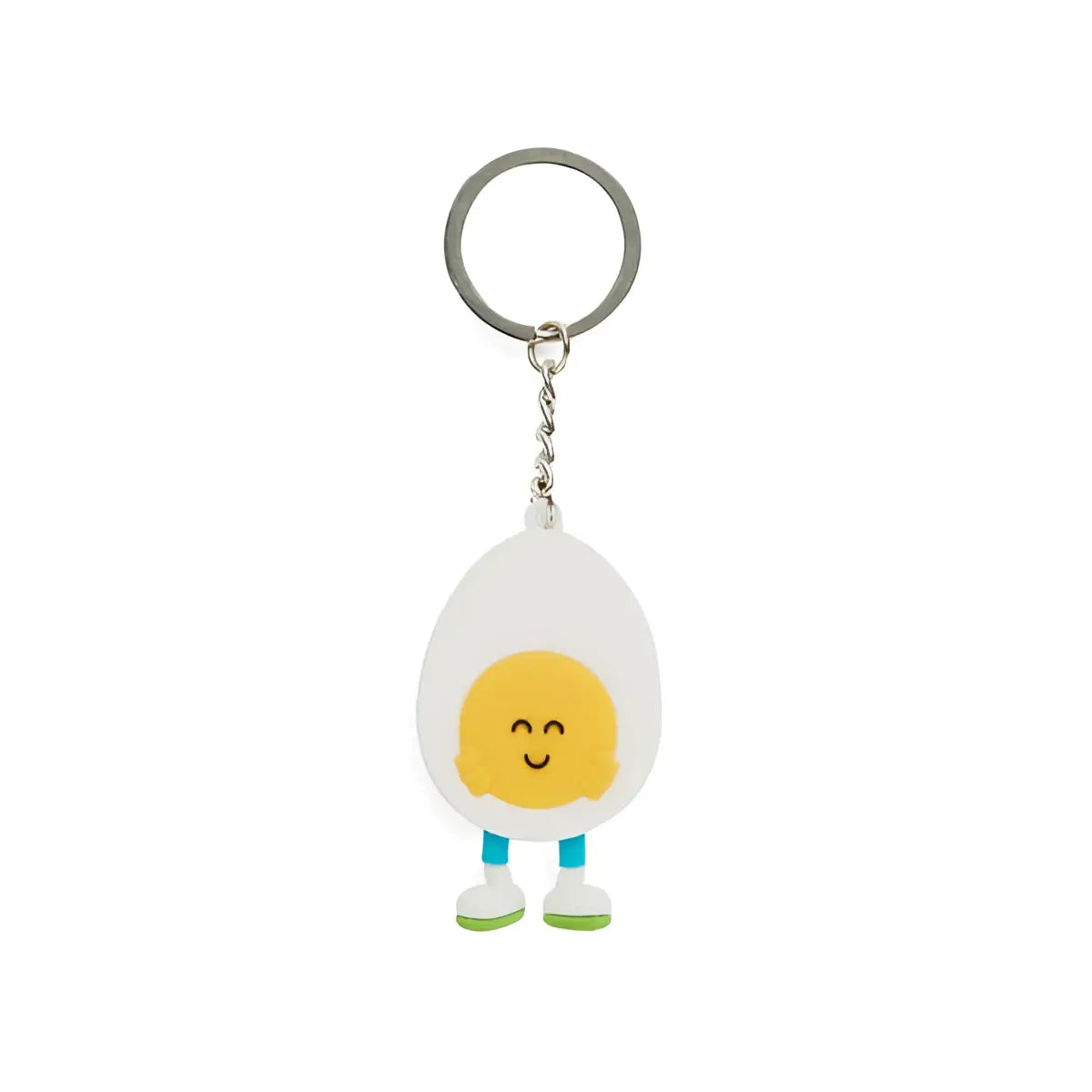 Porte-clés design Eggo : œuf cartoon joyeux ramen inspiré culture japonaise