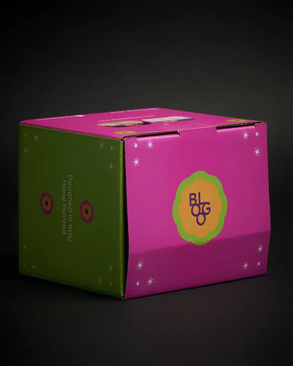 Porte-éponge revisite Frida Kahlo en rose et vert, logo blogo, dimension artistique pratique
