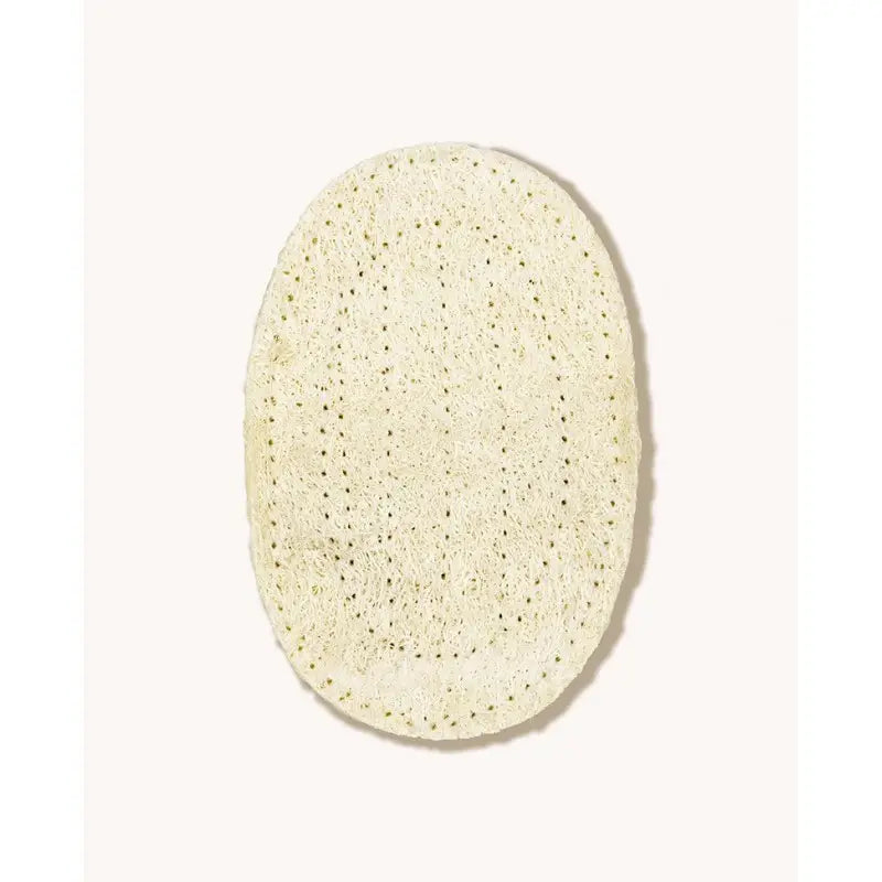 Porte-savons en luffa beige ovale texturé, zéro déchet anti plastiques