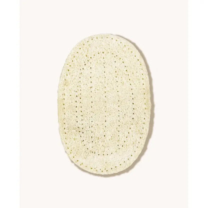 Porte-savons en luffa beige ovale texturé, zéro déchet anti plastiques
