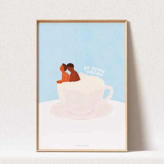 Poster ça passe crème format A4 avec papier satiné et certificat d’authenticité