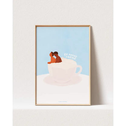 POSTER ÇA PASSE CRÈME FORMAT A4