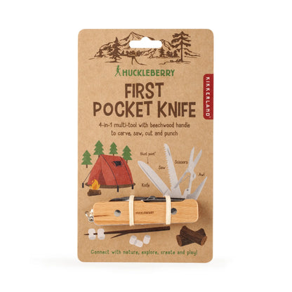 Mon Premier Couteau De Poche Huckleberry pour jeunes aventuriers, matériaux durables