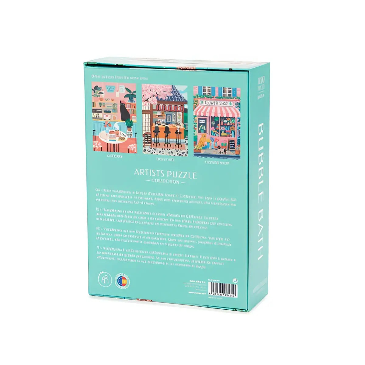 Boîte teal pour puzzle bulles de bain teckel, plus qu’un jeu original
