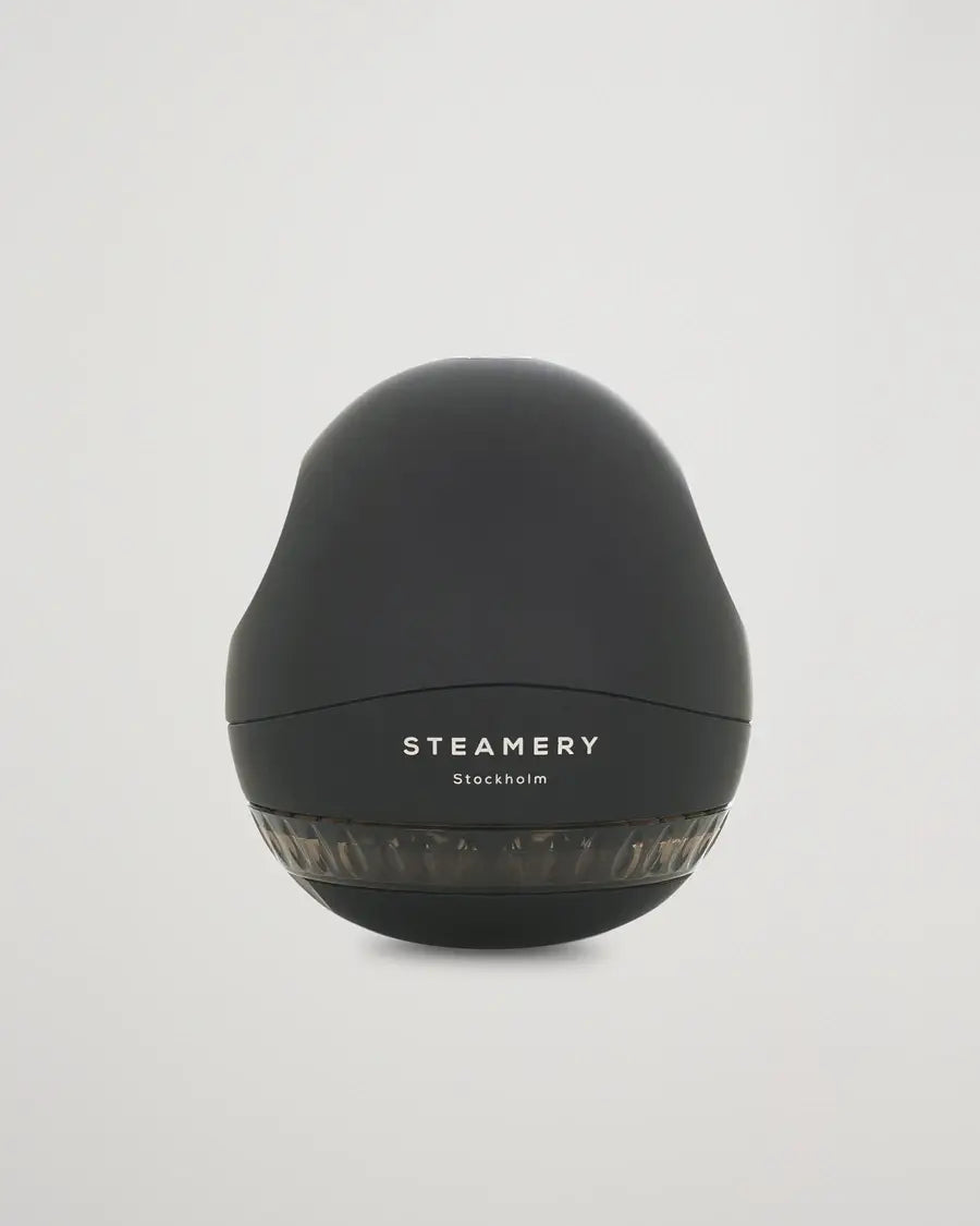 Rasoir anti-bouloche noir en forme d’œuf avec compartiment transparent pour peluches