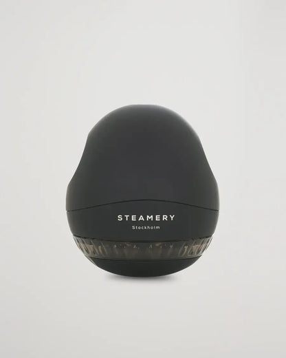 Rasoir anti-bouloche noir en forme d’œuf avec compartiment transparent pour peluches