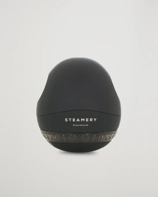 Rasoir anti-bouloche noir en forme d’œuf avec compartiment transparent pour peluches