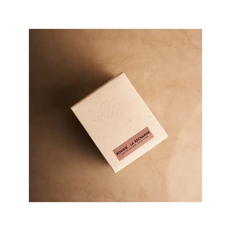 Recharge bougie menthe poivree/eucalyptus 230g