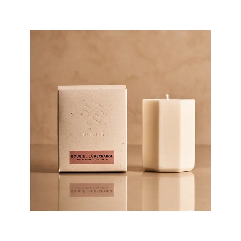 Recharge bougie menthe poivree/eucalyptus 230g