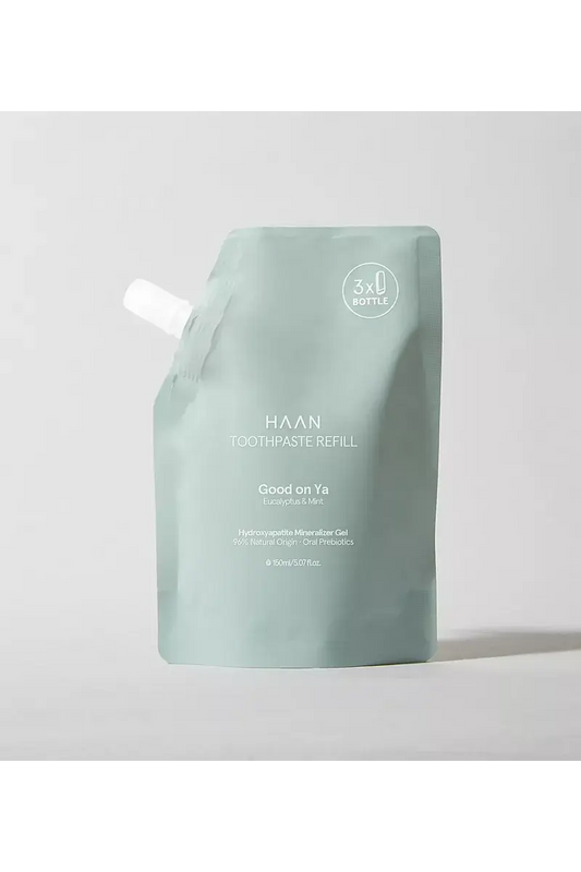 Sachet recharge dentifrice sans fluor Good on ya, pale vert, hygiène bucco-dentaire naturelle