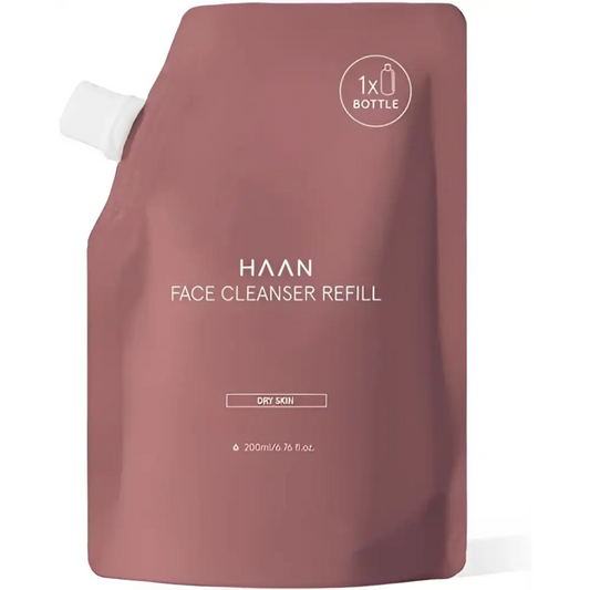 Pochette flexible HAAN Recharge soin nettoyant peaux sèches 200ml pour visage