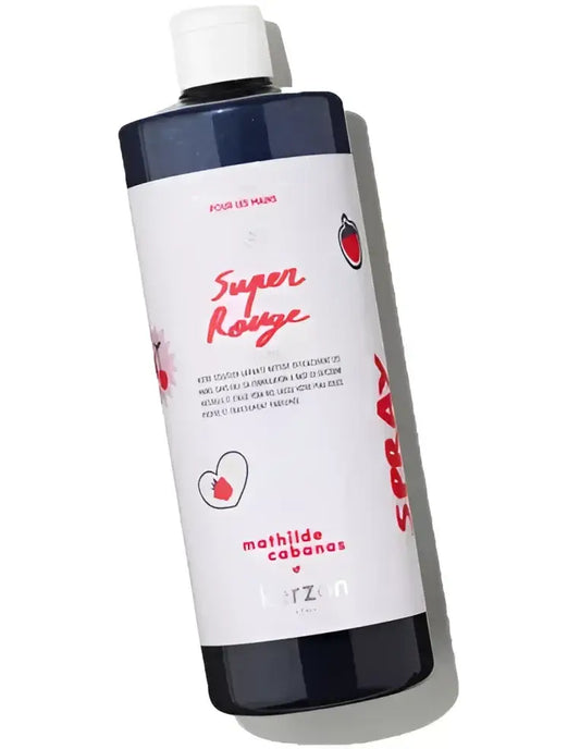 Recharge spray lavant cerise et framboise Mathilde Cabanas 500mL en bleu foncé