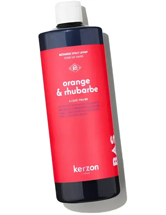 Bouteille noire recharge spray lavant Kerzon orange et rhubarbe 500mL
