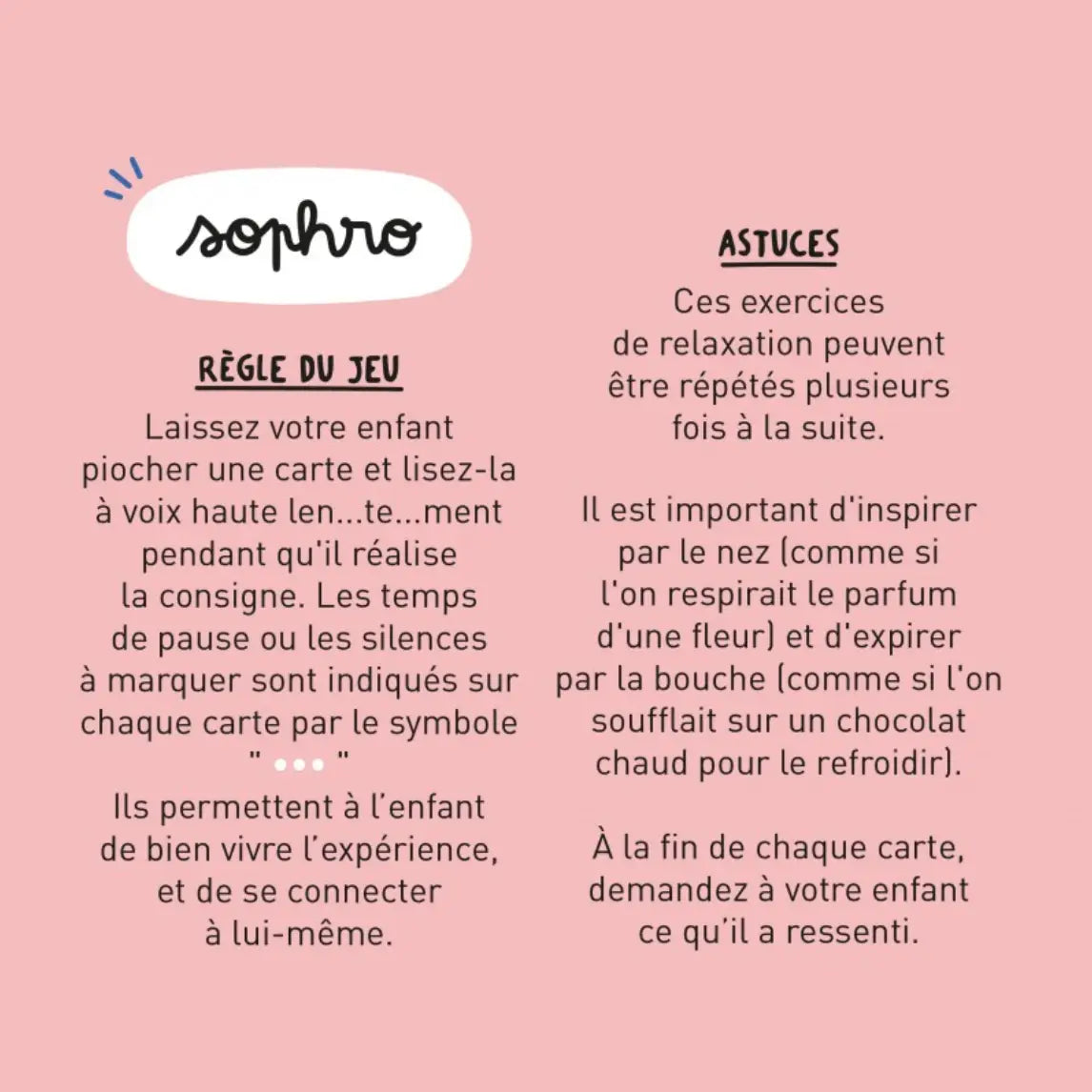 Fond rose avec bulle blanche Sophro et Relax Max pour bonne humeur