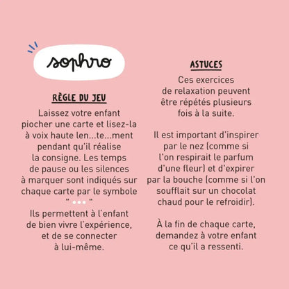 Fond rose avec bulle blanche Sophro et Relax Max pour bonne humeur