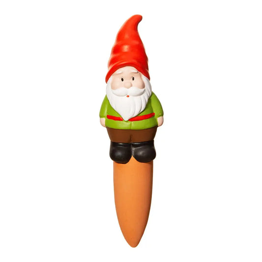 Gnome de jardin en terre cuite avec design ludique, diffuse l’eau progressivement