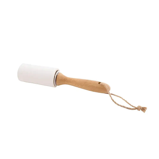 Rouleau à vêtements avec manche en bambou et système rechargeable, seul geste efficace
