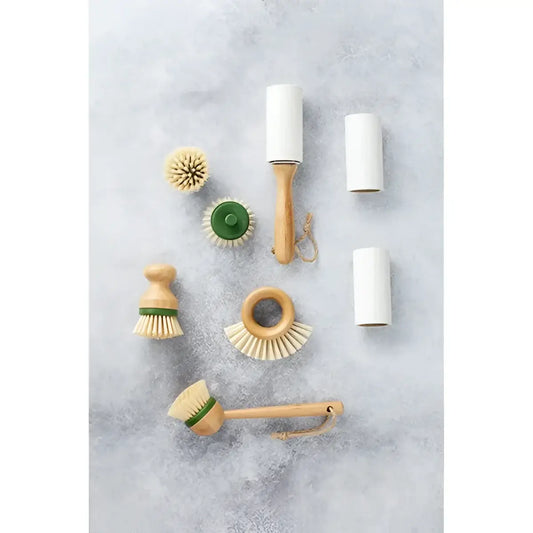 Rouleau à linge bambou avec poils naturels, impact environnemental faible