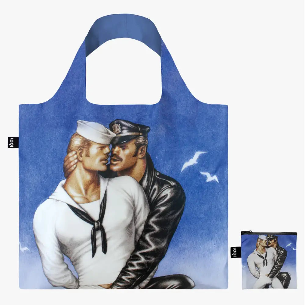 Sac recyclé Tom of Finland avec illustration droits LGBTQ+ d’un couple en étreinte