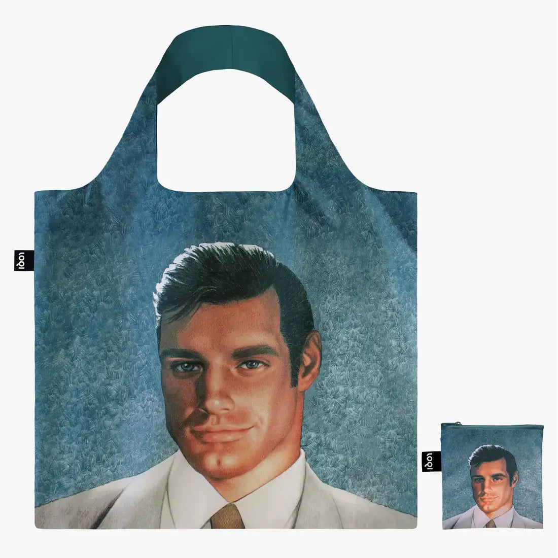 Sac réutilisable Tom of Finland design compact résistant à l’eau avec portrait homme séduisant