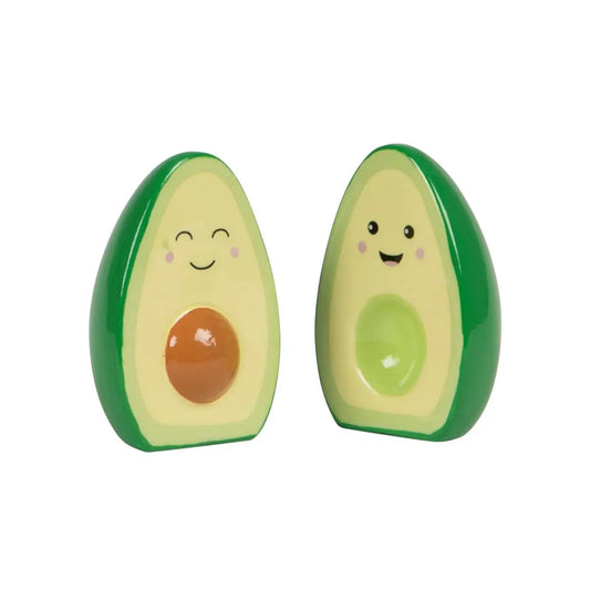 Salière et poivrière avocat mignons en céramique, design unique et fun