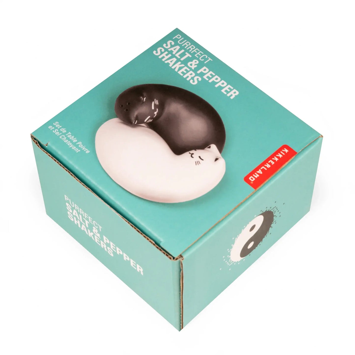 Salière poivrière chat yin yang en forme de chat, idée cadeau finition soignée