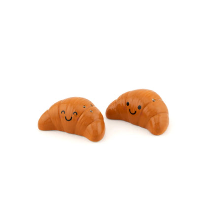 Salière poivrière croissant orange en céramique mignonne, idée cadeau finition soignée