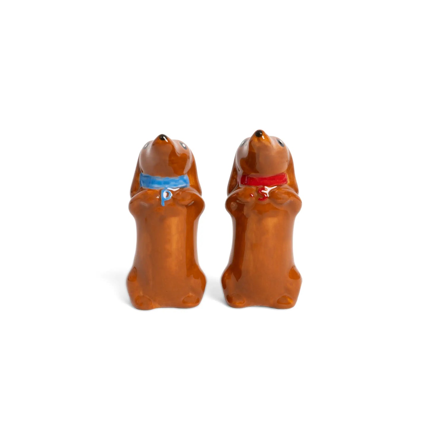 Ensemble salière teckels en céramique, idée cadeau déco moderne