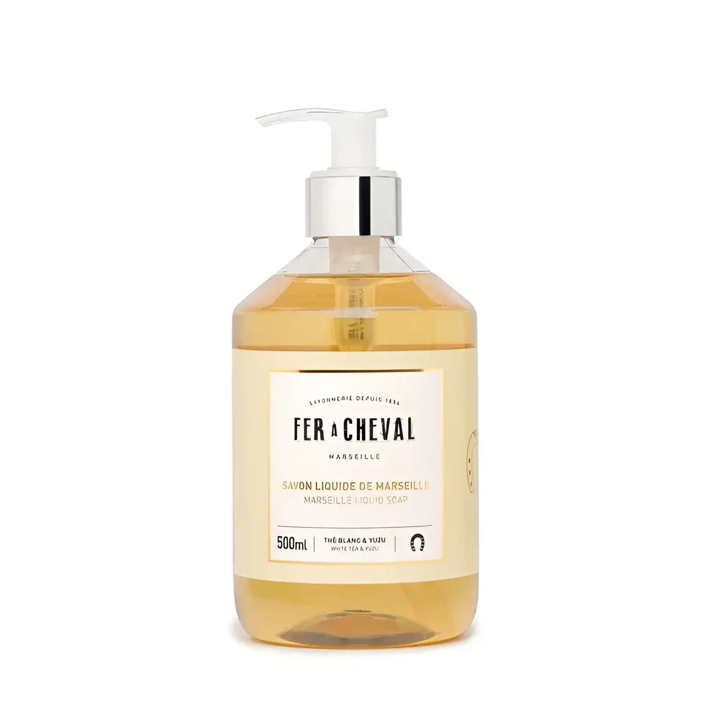 Savon liquide Fer à Cheval thé blanc yuzu 500mL, parfum subtil