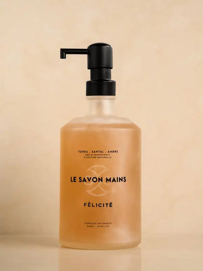 Flacon savon liquide mains rechargeable tonka/santal/ambre 250mL