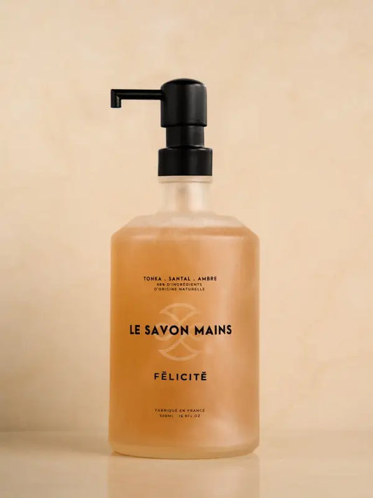 Flacon savon liquide mains rechargeable tonka/santal/ambre 250mL