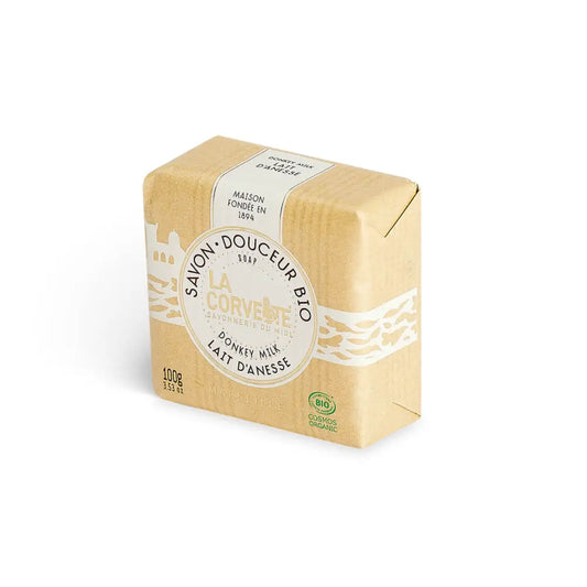 Barre de savon solide au lait d’ânesse avec huiles végétales biologiques