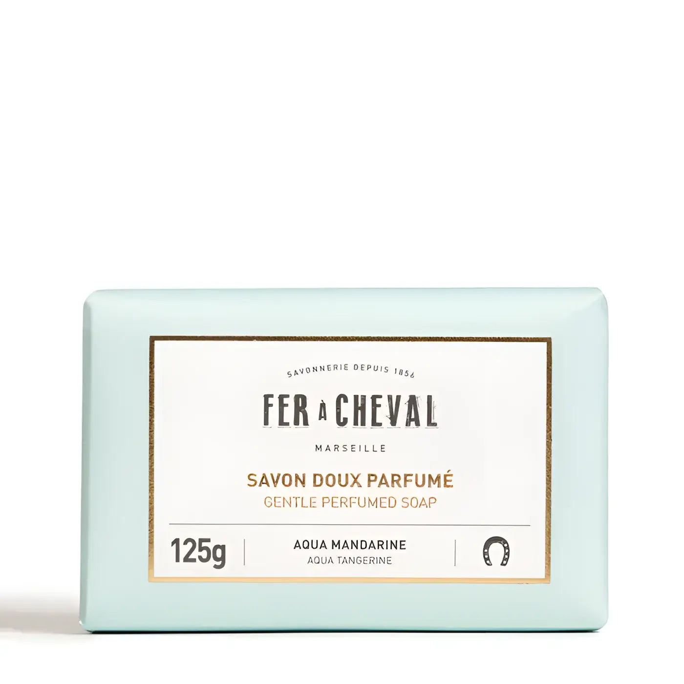 Savon solide mains corps eau de mandarinette 125g bleu clair