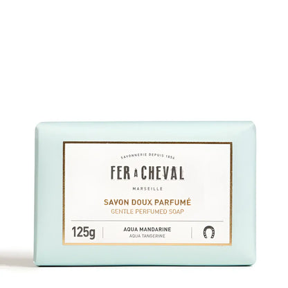 Savon solide mains corps eau de mandarinette 125g bleu clair