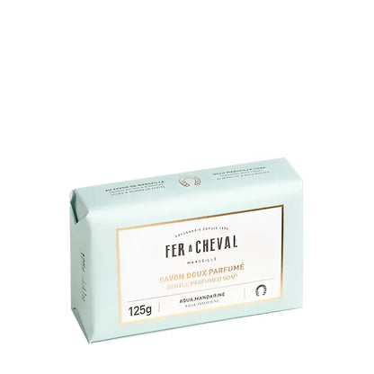 Savon solide mains corps eau de mandarine bleu clair 125g