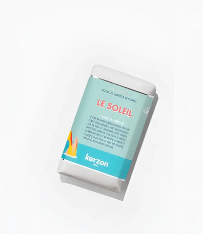 Savon solide surgras Kerzon Le Soleil, parfum solaire pour routine beauté