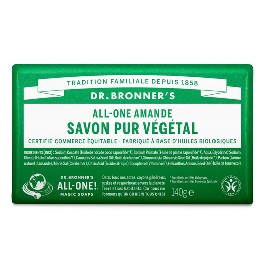 Barre de savon solide pur à l’amande, savon solide naturel et parfumé à l’amande