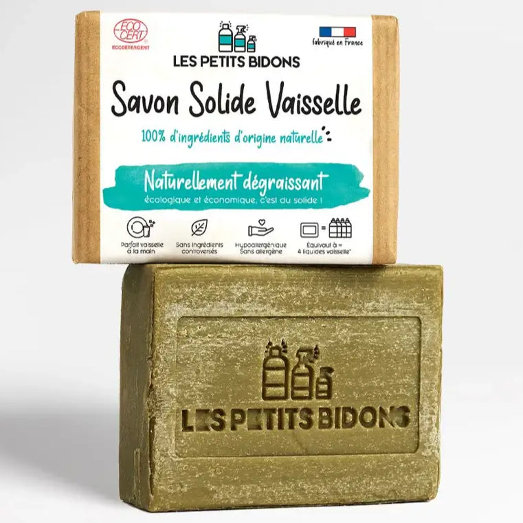 Barre de savon solide vaisselle avec emballage pour un nettoyage écologique et efficace