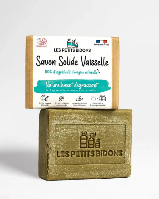 Savon solide vaisselle 200g, emballage éco zéro déchet