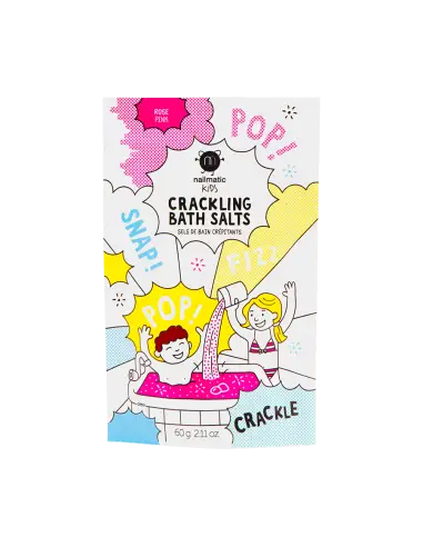 Sels de bain crépitants enfant Rose pour expérience sensorielle et peau fragile