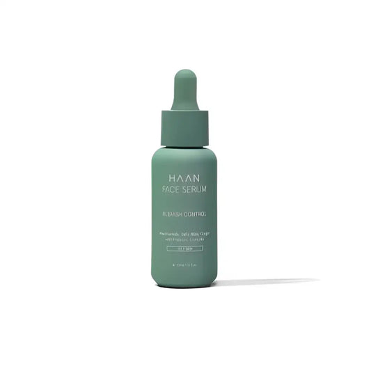 Flacon dropper vert teal serum visage peau grasse pour aux imperfections