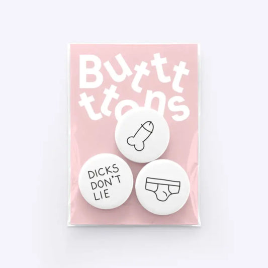 Set de 3 badges audacieux avec design unique et badges butt-ons suggestifs
