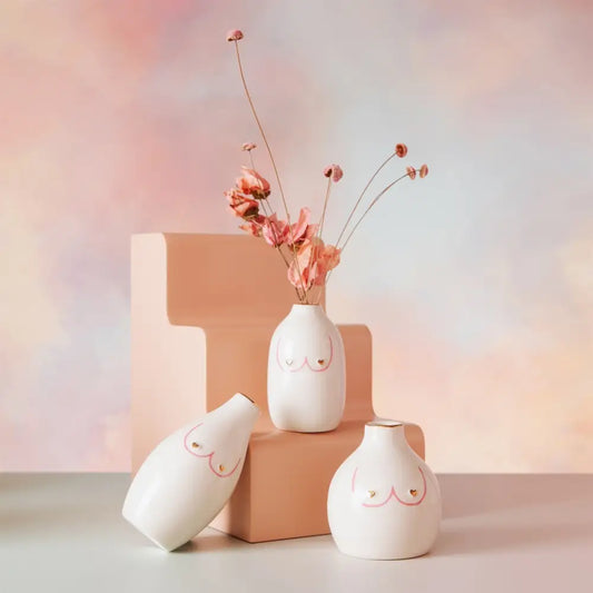 Set de 3 vases soliflores boobs