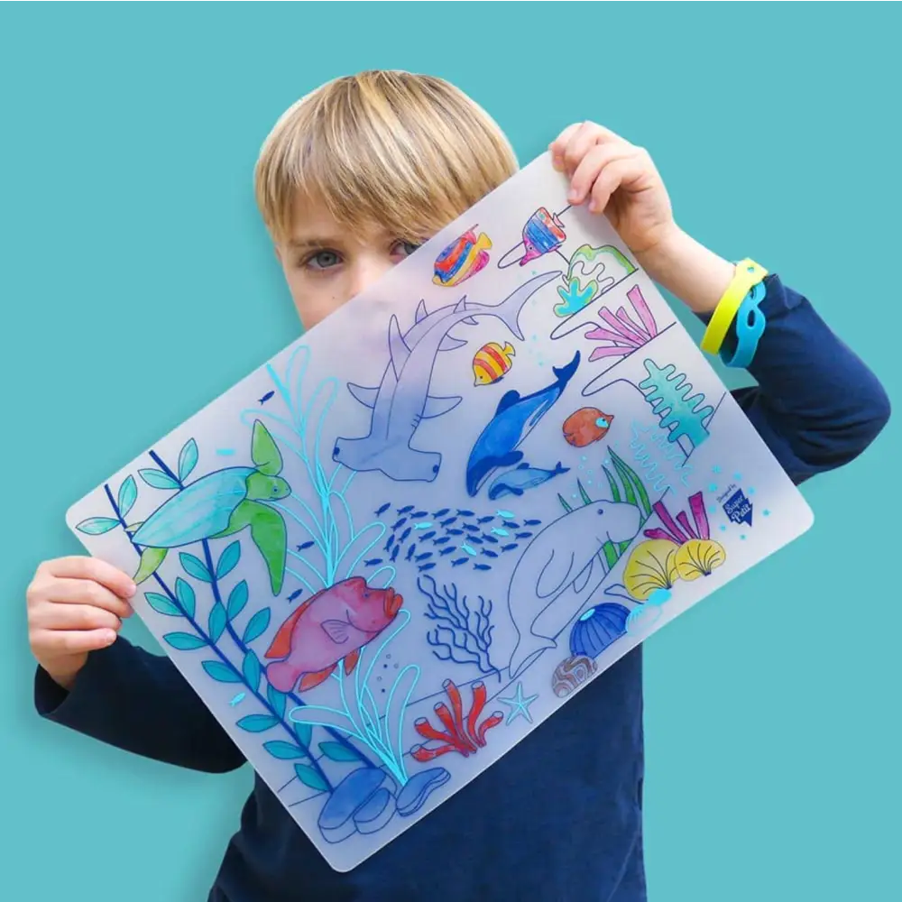 Set De Table À Colorier Barrière De Corail